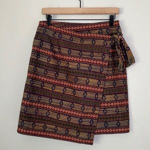 Vintage Liz Wear tapestry printed Wrap Skirt